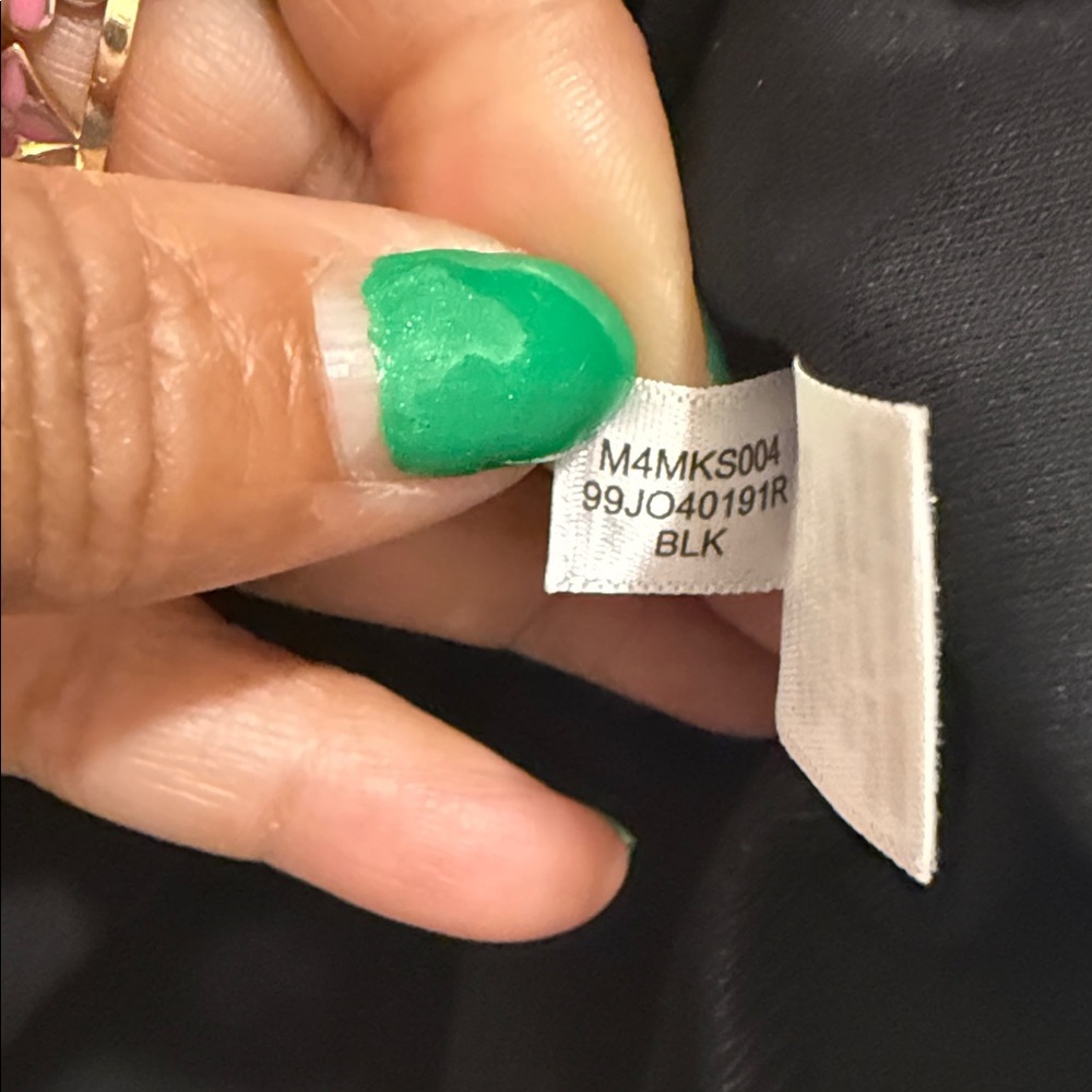 New Marc New York Black Textured Sleeve Blouse - Picture 8 of 11